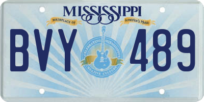 MS license plate BVY489