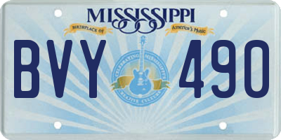 MS license plate BVY490