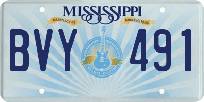 MS license plate BVY491