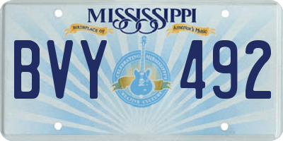 MS license plate BVY492