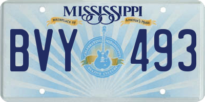 MS license plate BVY493