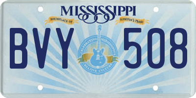 MS license plate BVY508