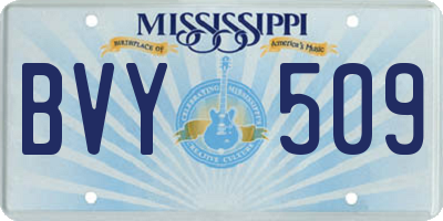 MS license plate BVY509