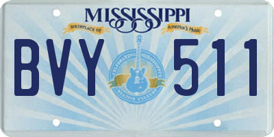 MS license plate BVY511