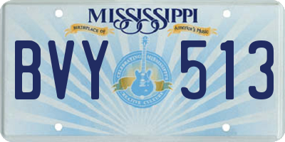 MS license plate BVY513