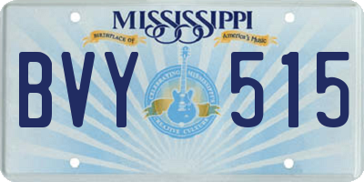 MS license plate BVY515