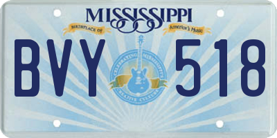 MS license plate BVY518