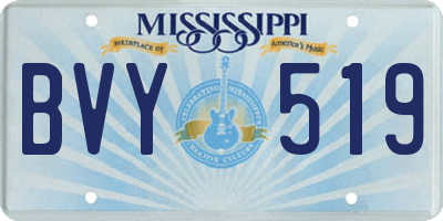 MS license plate BVY519