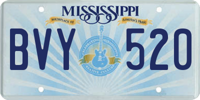 MS license plate BVY520