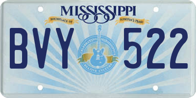 MS license plate BVY522