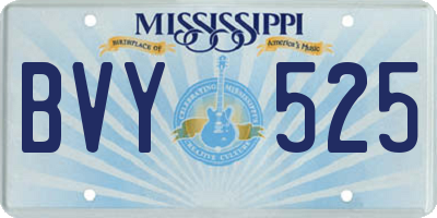 MS license plate BVY525