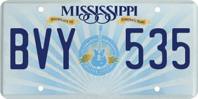 MS license plate BVY535