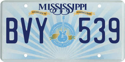 MS license plate BVY539
