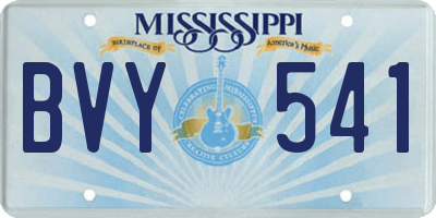 MS license plate BVY541