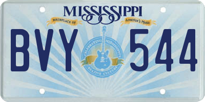 MS license plate BVY544