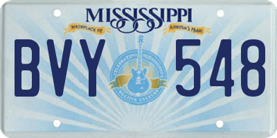 MS license plate BVY548