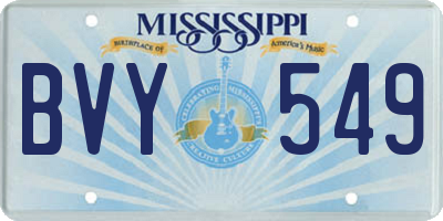 MS license plate BVY549