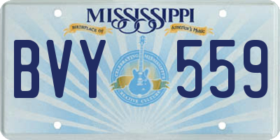 MS license plate BVY559