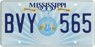 MS license plate BVY565