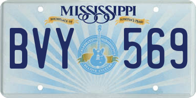 MS license plate BVY569
