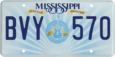 MS license plate BVY570