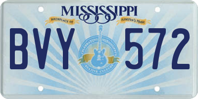 MS license plate BVY572