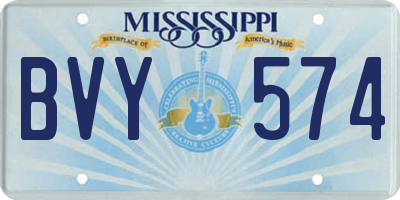 MS license plate BVY574