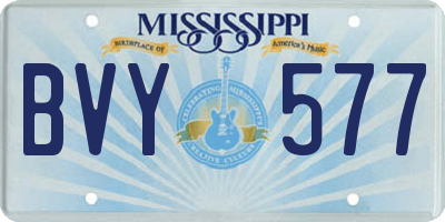 MS license plate BVY577
