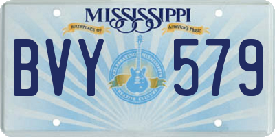 MS license plate BVY579
