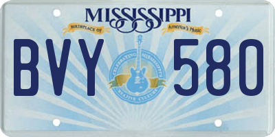 MS license plate BVY580