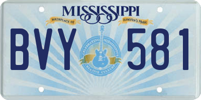 MS license plate BVY581