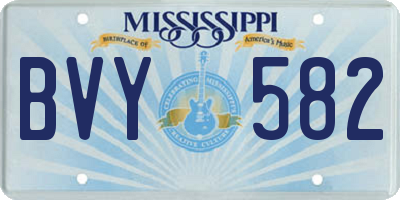MS license plate BVY582