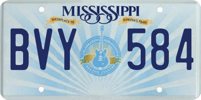 MS license plate BVY584