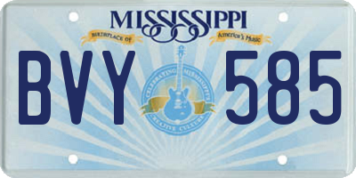 MS license plate BVY585
