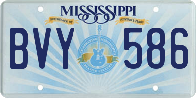 MS license plate BVY586