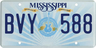 MS license plate BVY588