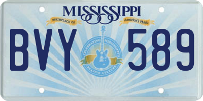 MS license plate BVY589