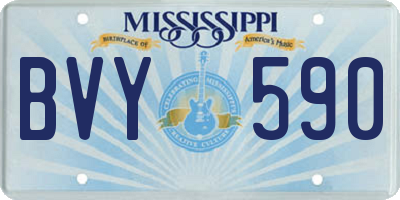 MS license plate BVY590