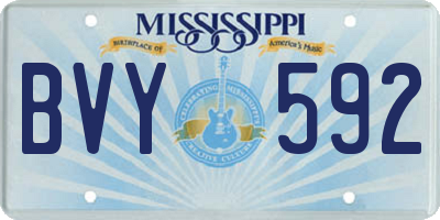 MS license plate BVY592