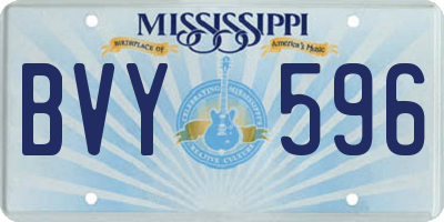 MS license plate BVY596