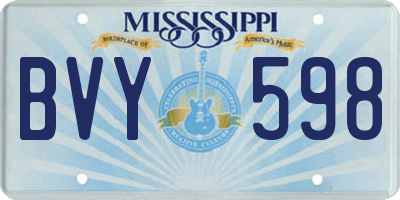MS license plate BVY598
