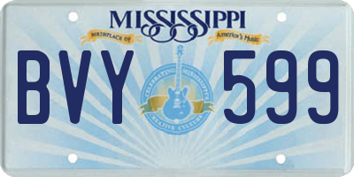 MS license plate BVY599