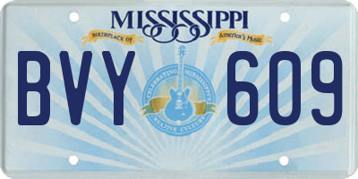 MS license plate BVY609