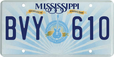 MS license plate BVY610
