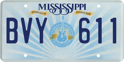 MS license plate BVY611