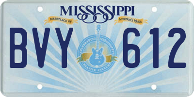 MS license plate BVY612