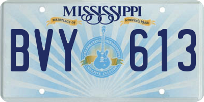 MS license plate BVY613