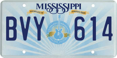 MS license plate BVY614