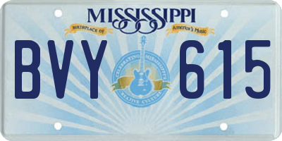MS license plate BVY615