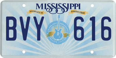 MS license plate BVY616